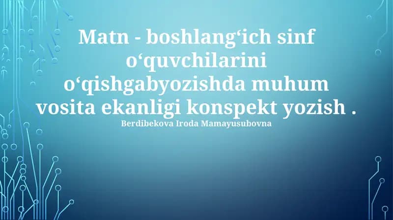 Yozuv mashqlari
