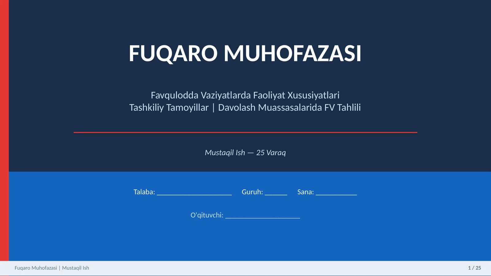Fuqarolarni muhofaza qilishning asoslari va xususiyatlari. O'zbekiston Respublika xududida sodir boʻ