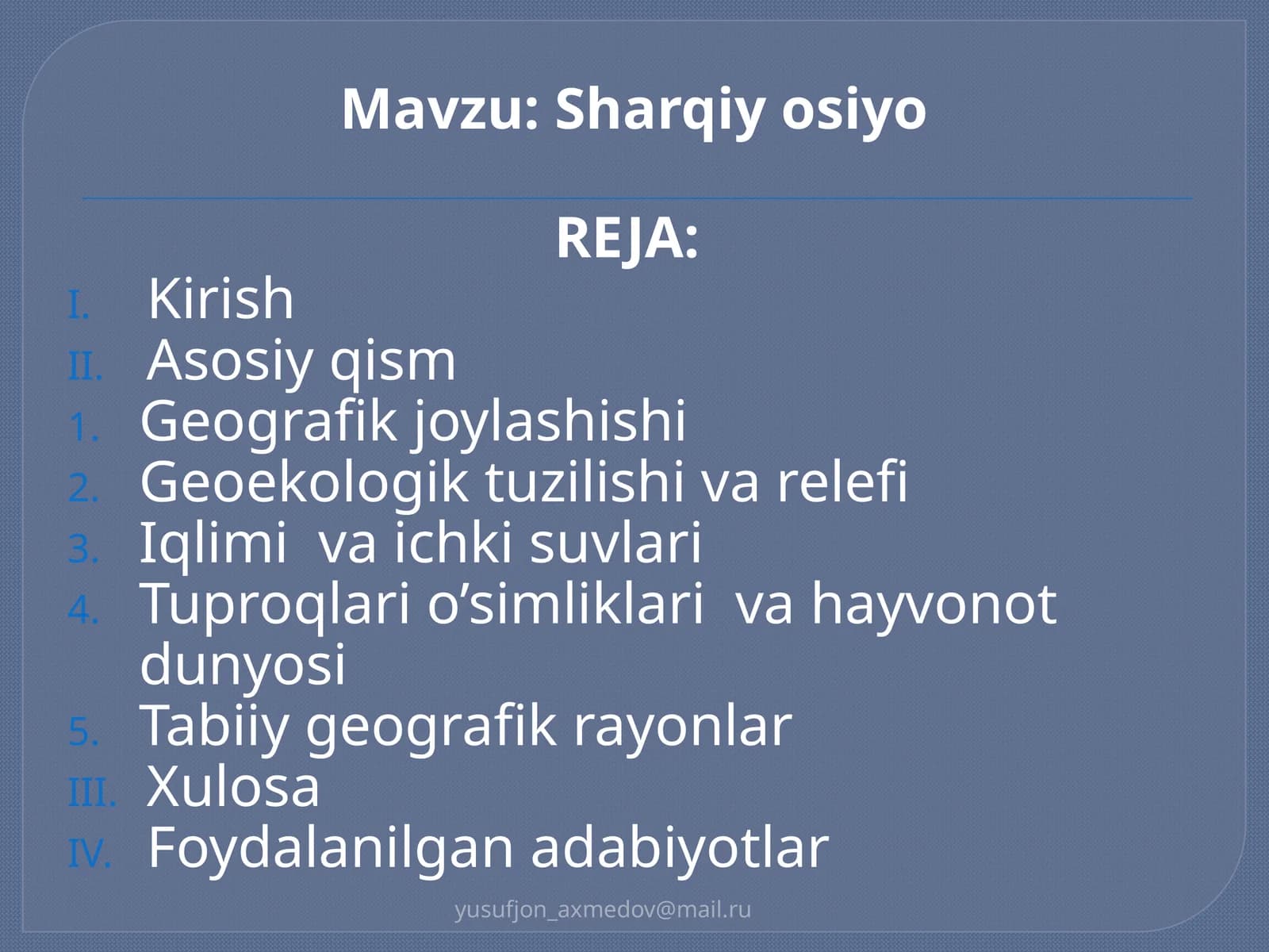 Sharqiy Osiyo