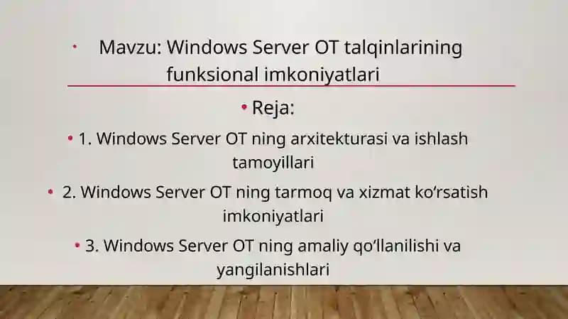 Windows Server OT