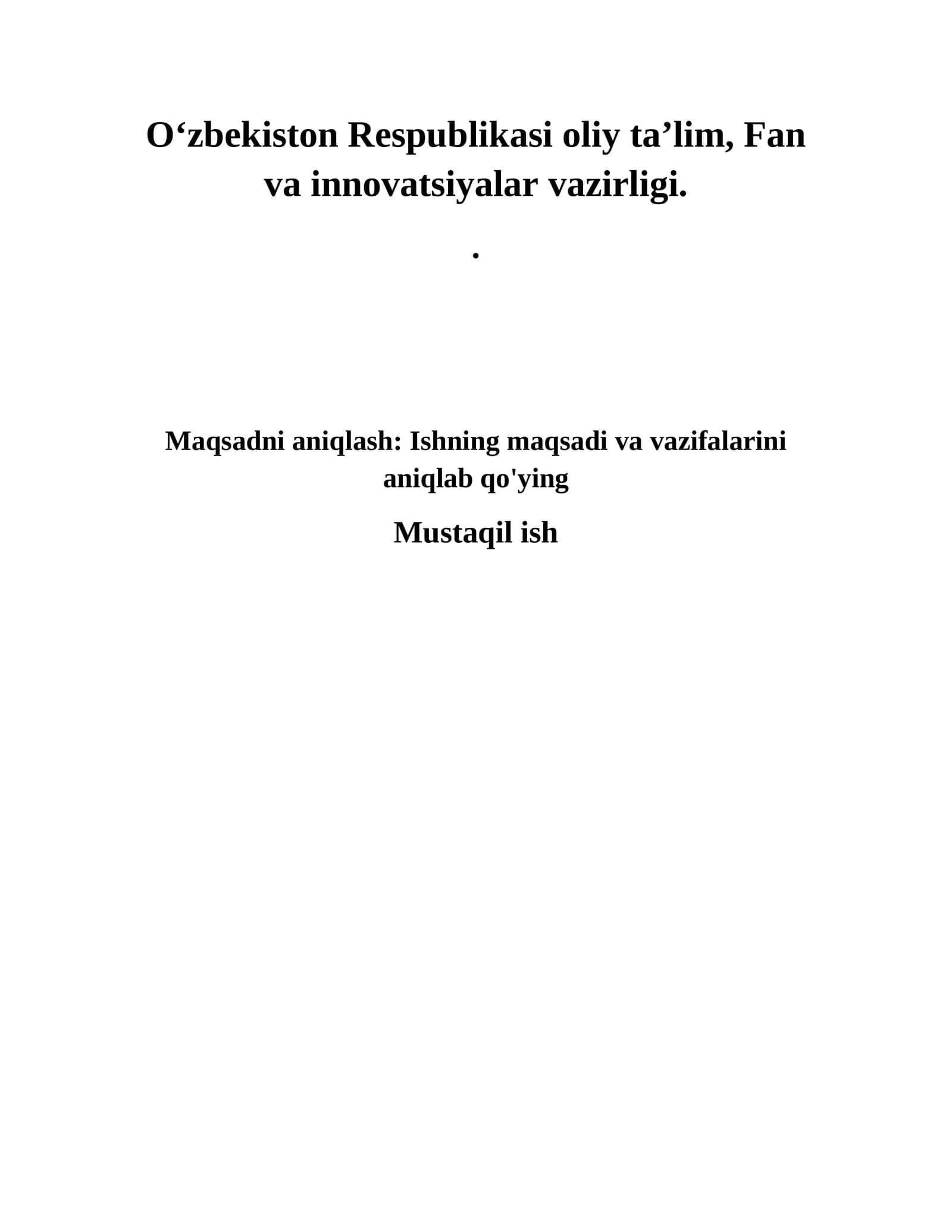 Pedagogik faoliyatni loyihalashtirish