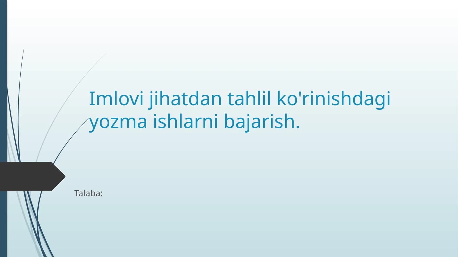 Imloviy yozma ishlari