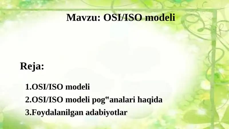 OSI/ISOmodeli