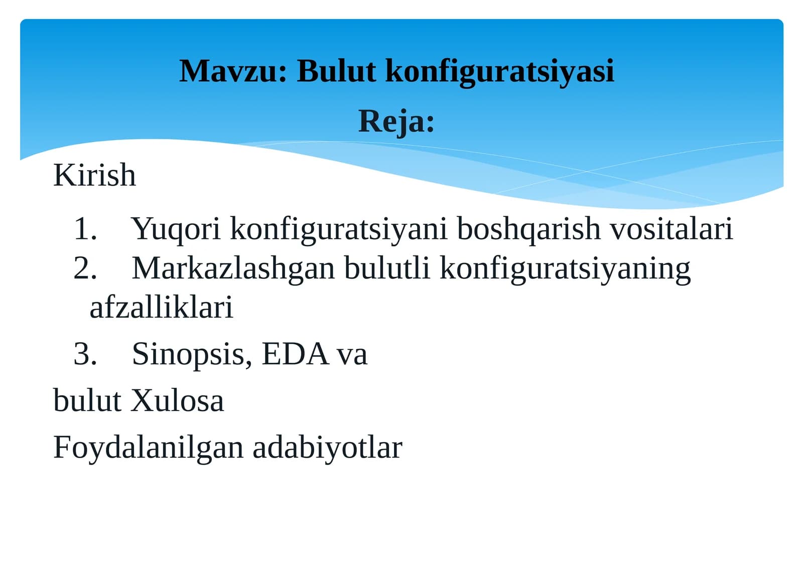 Bulut konfiguratsiyasi