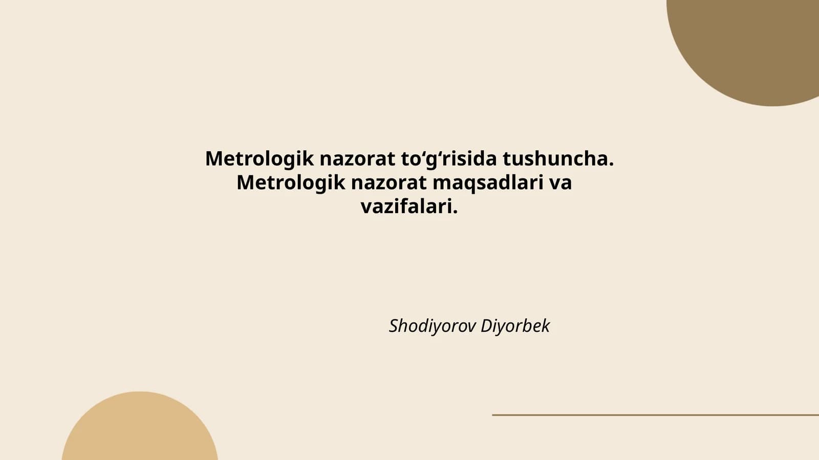 Metrologik nazorat