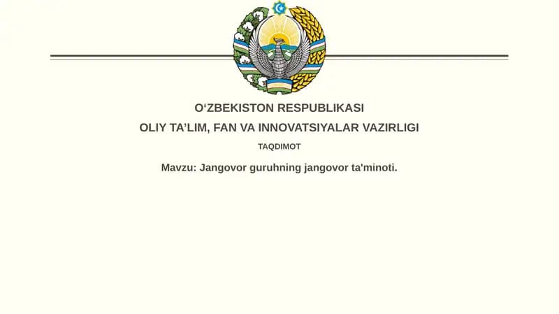 Combat guruhini qo'llab-quvvatlash elementlari