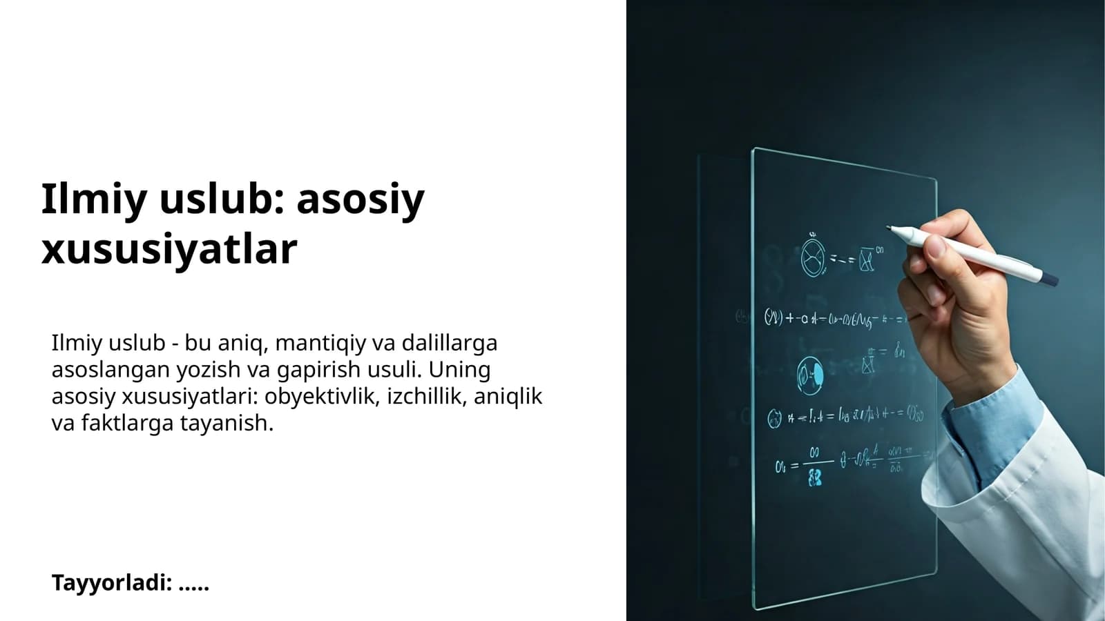 Ilmiy uslub: asosiy xususiyatlar
