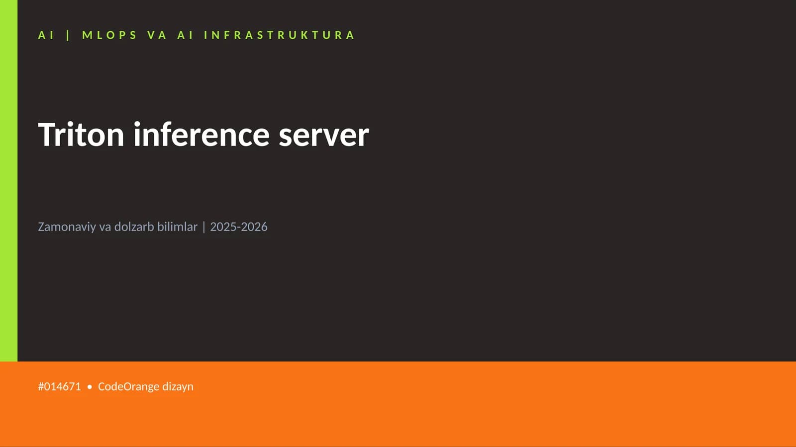 AI | MLOPS VA AI INFRASTRUKTURA