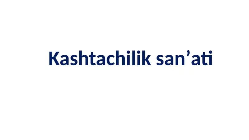 Kashtachiliksanʼati