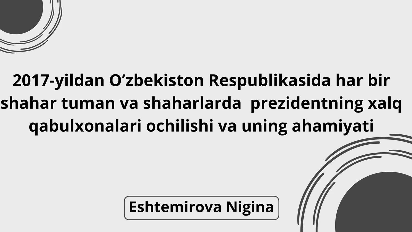 Prezident xalq qabulxonalari