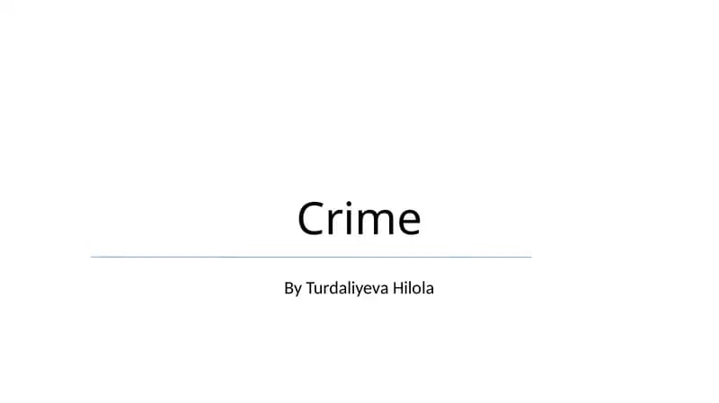 Crime