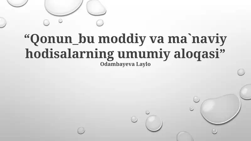 Huquqning Muhoyati Ijtimoiy Munosabatlarni Tartibga Solish