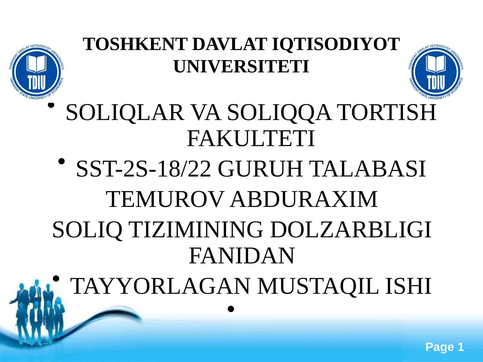 SOLIQ SIYOSATINING MAZMUNI: MAQSADI, VAZIFALARI, STRATEGIYASI VA TAKTIKASI