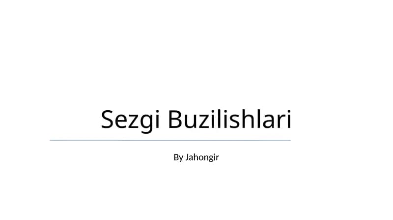 Sezgi Buzilishlari