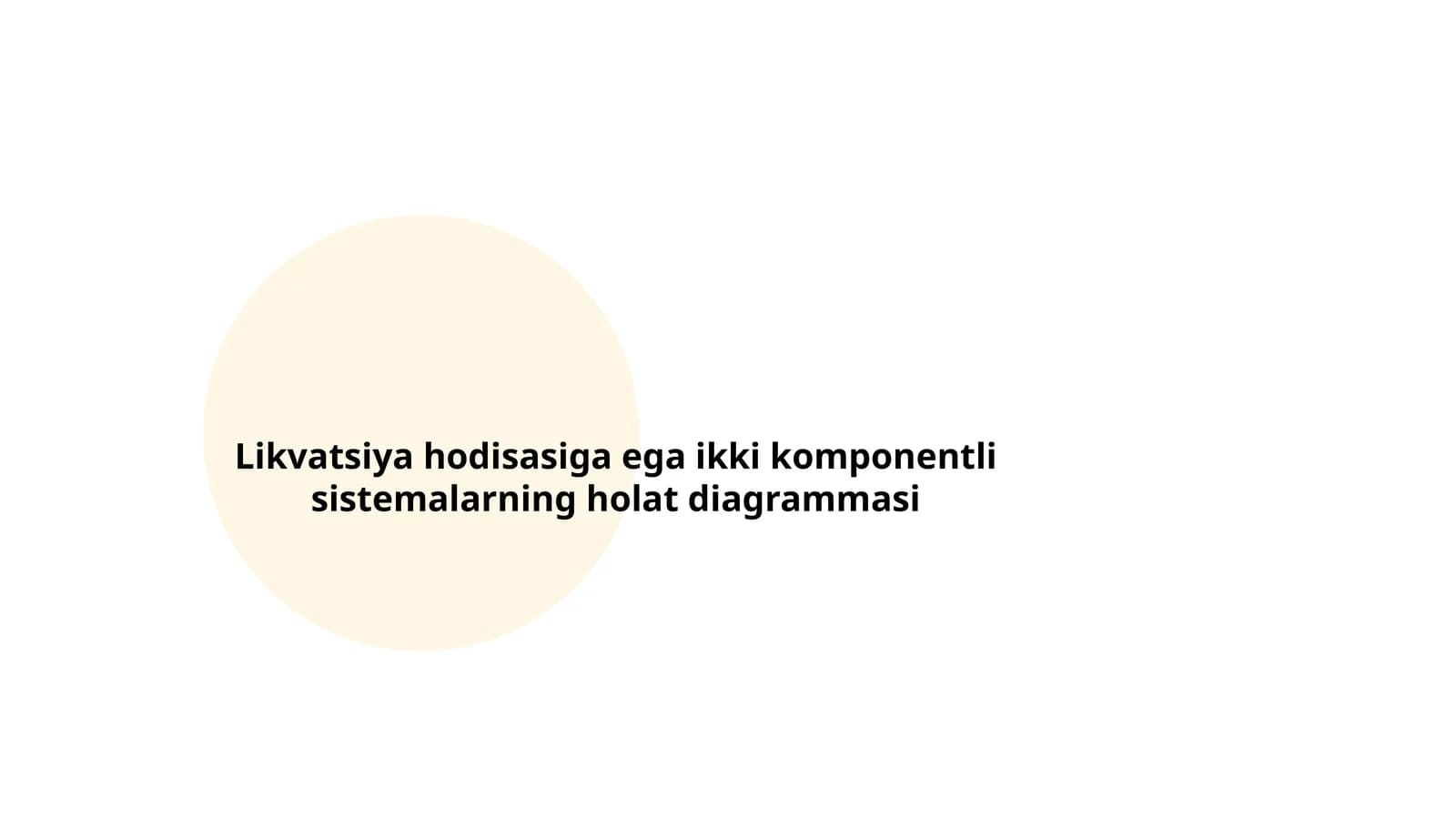 Likvatsiya hodisasi mavjud ikki komponentli sistemalarning umumiy holat diagrammalari