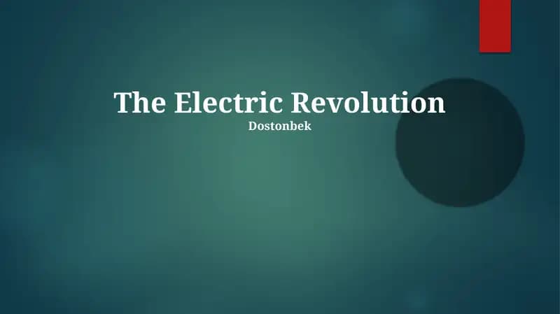 The Electric Revolution