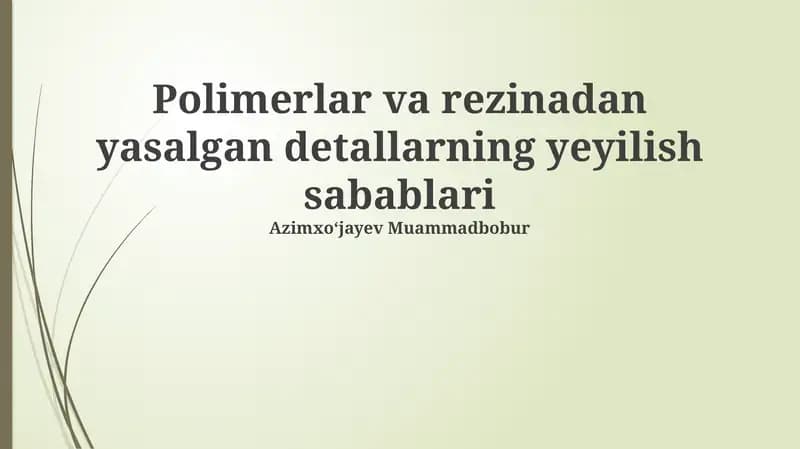 Eski Shakllanishning Asosiy Sabablari