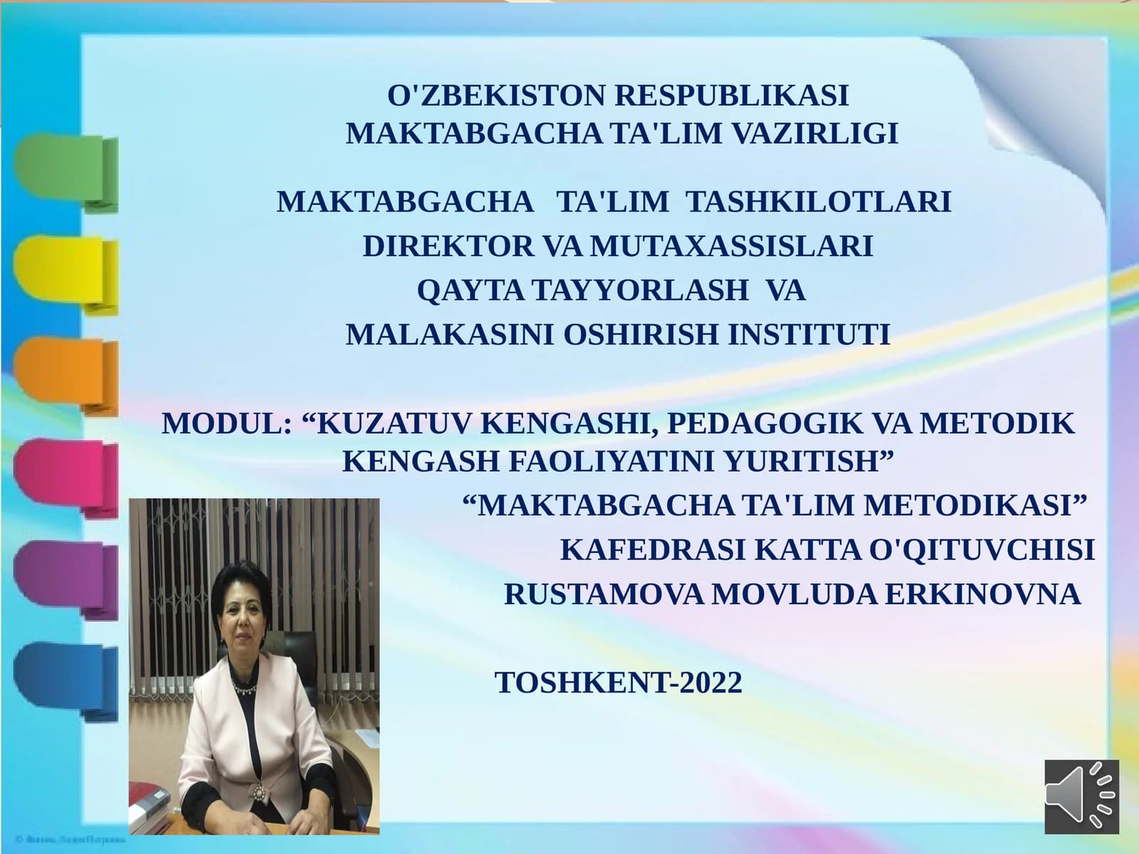 Maktabgacha ta'lim metodikasi