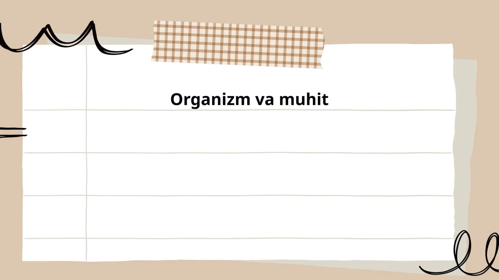 Organizm va muhit