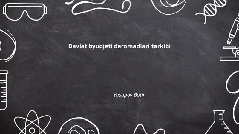 Davlat byudjeti daromadlari tarkibi