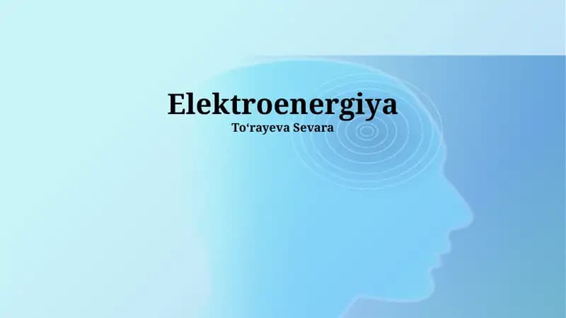 Elektroenergiya