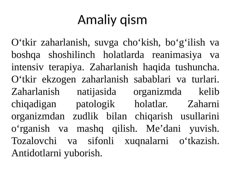 Amaliy ishlar