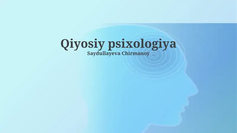 Qiyosiy psixologiya