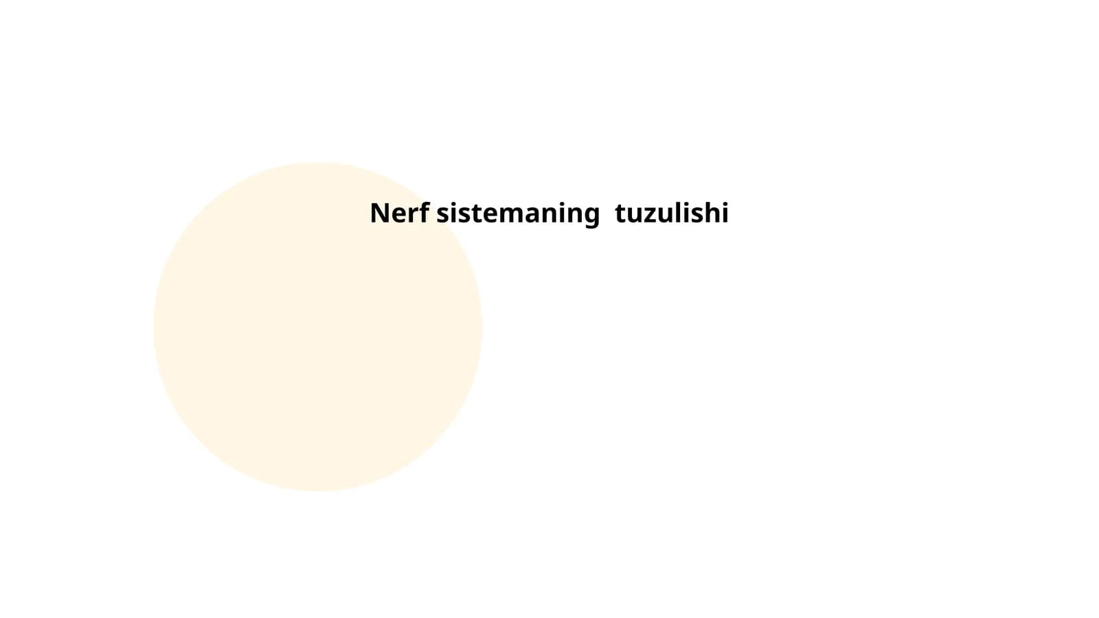 Nerf sistemaning tuzulishi