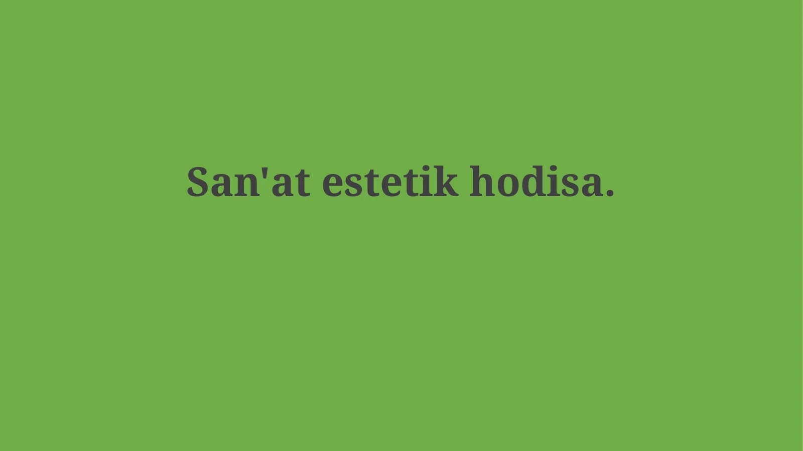 San'at estetikhodisa