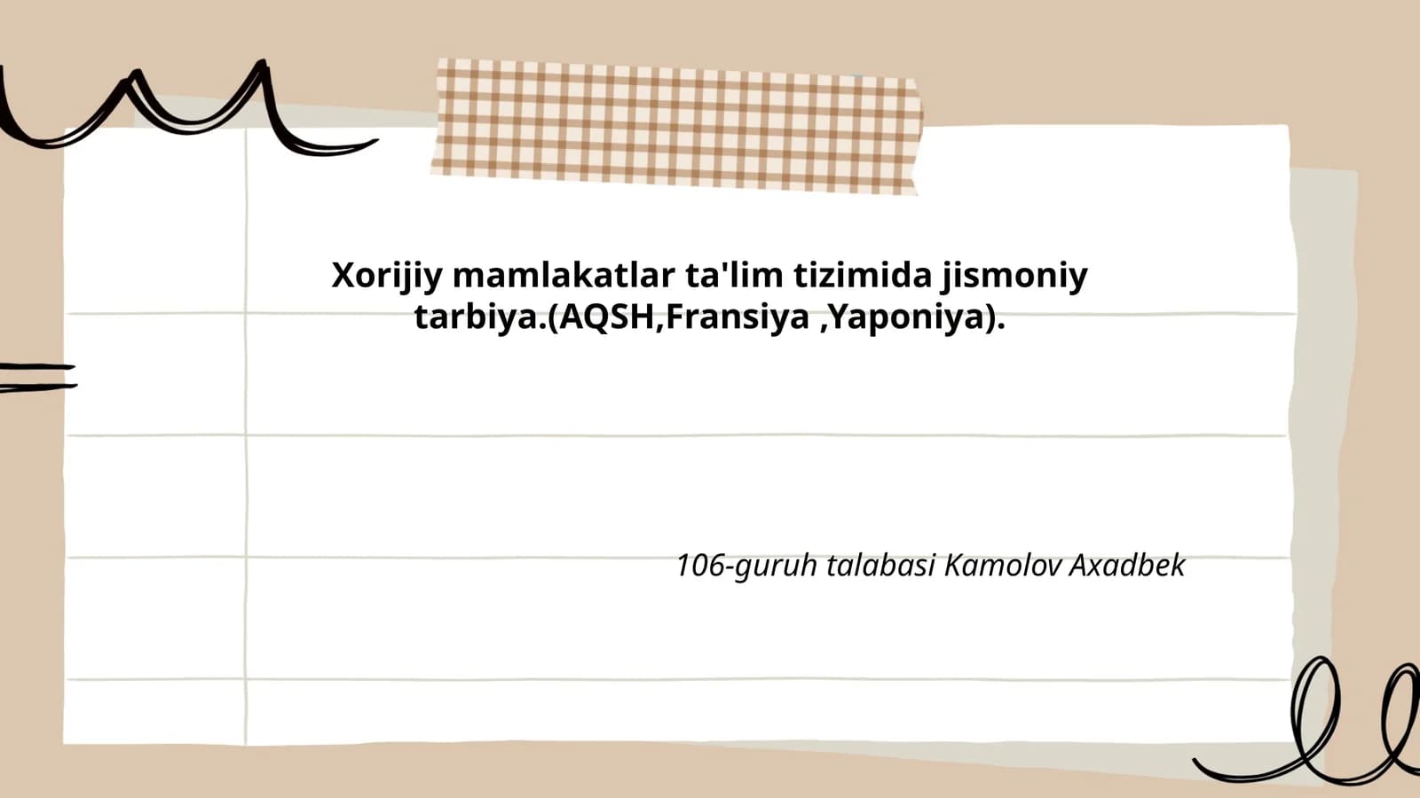 AQSH ta'lim tizimida jismoniy tarbiya dasturlari