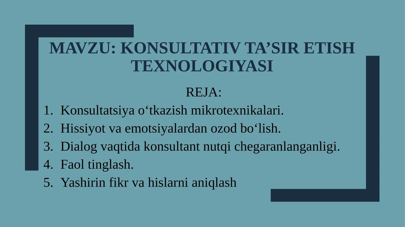 Konsultativ ta’sir etish texnologiyasi