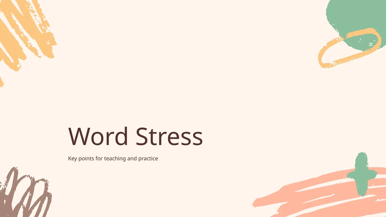 Word Stress