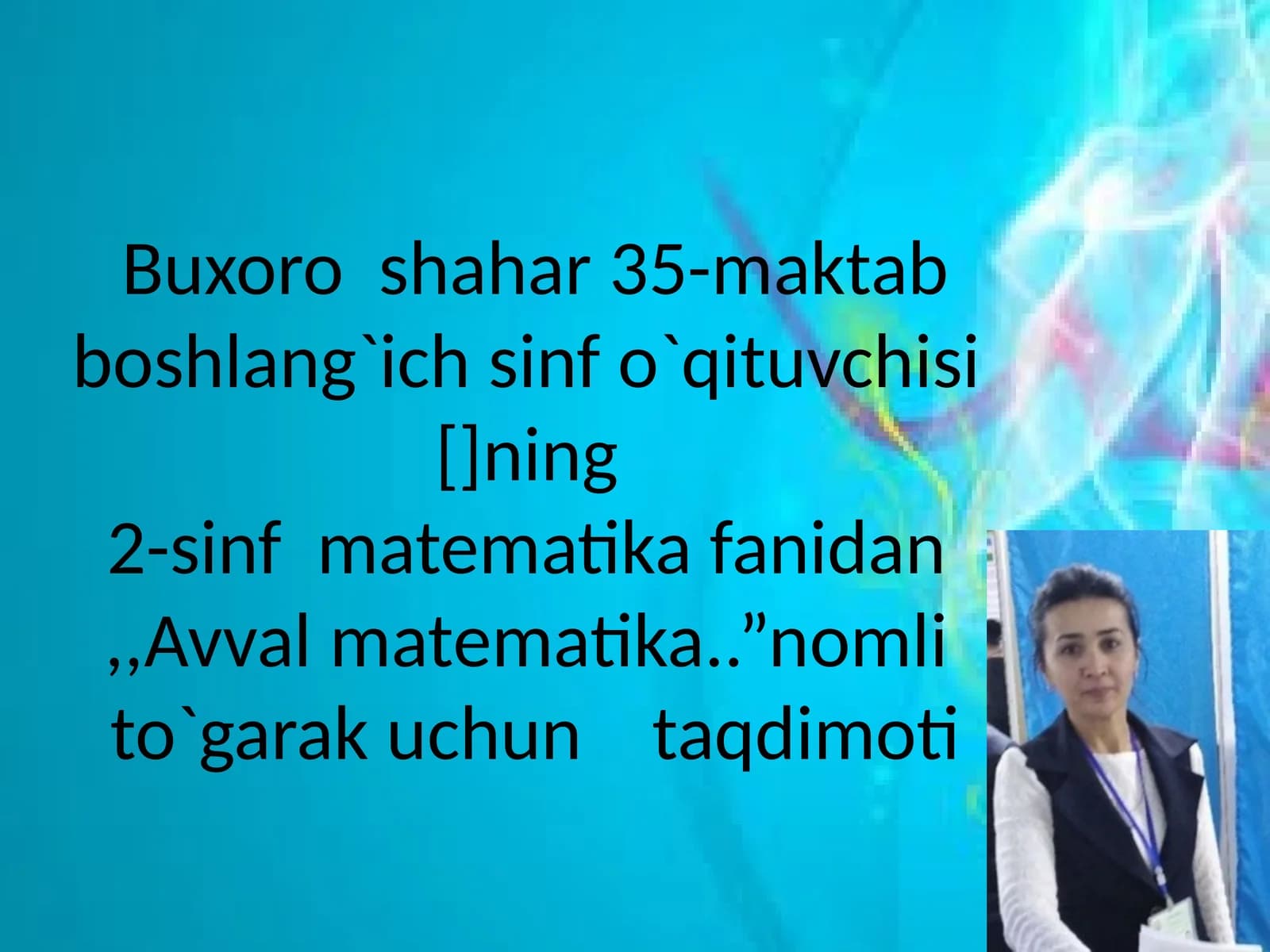 2-sinf matematika fanidan,,Avval matematika..”nomli to`garak uchun taqdimoti