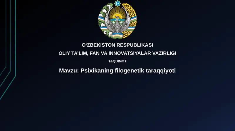 Psixikaning filogenetik taraqqiyoti