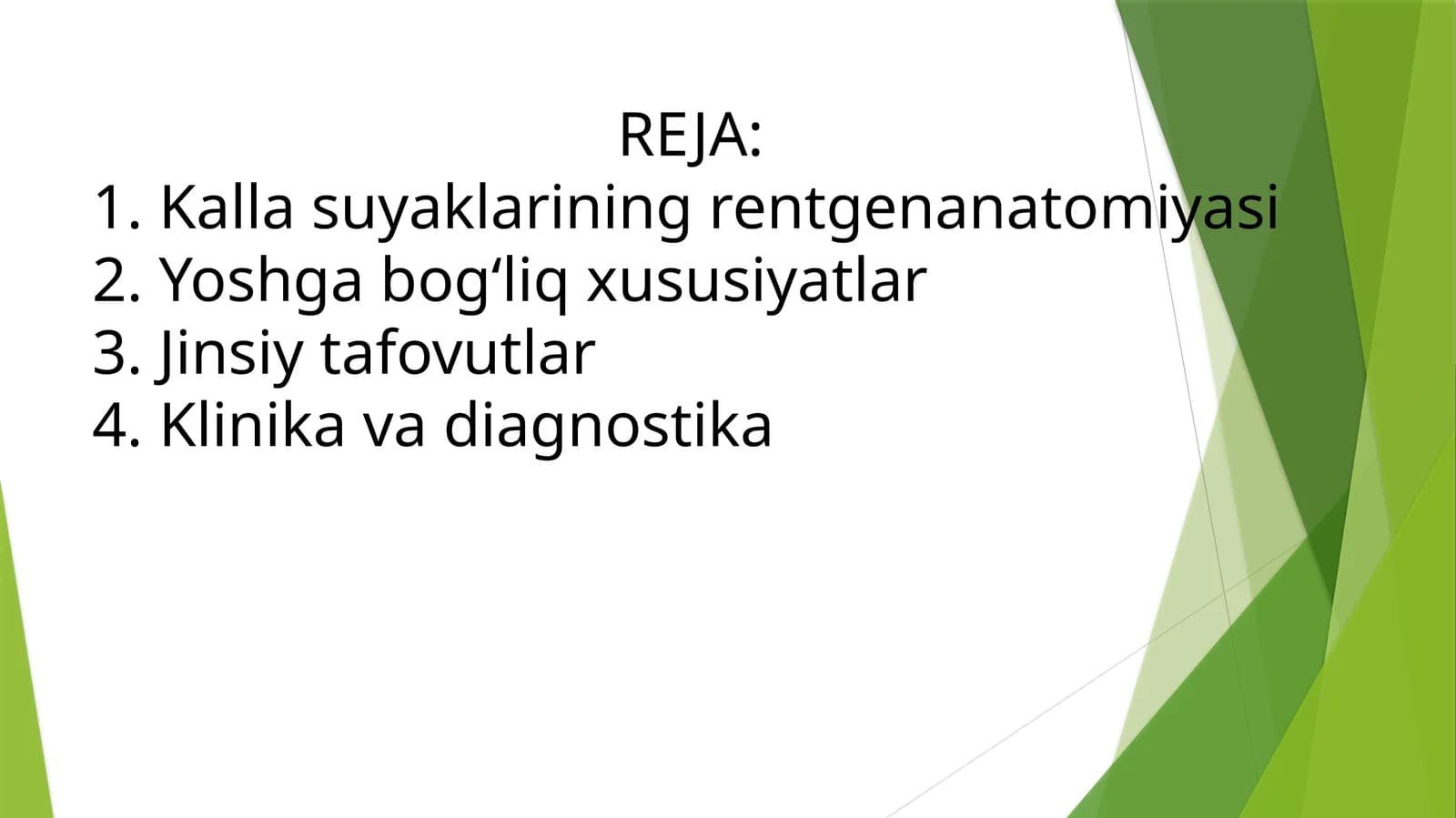 Kalla suyagining rentgen anatomiyasi