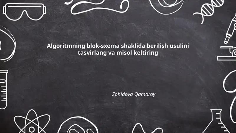 Blok-sxema tushunchasi va maqsadi