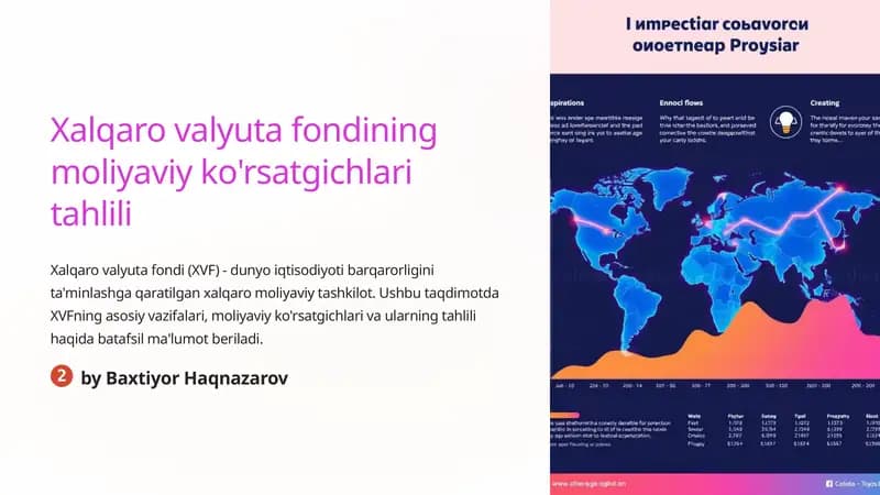 Xalqaro valyuta fondining moliyaviy ko'rsatgichlari tahlili