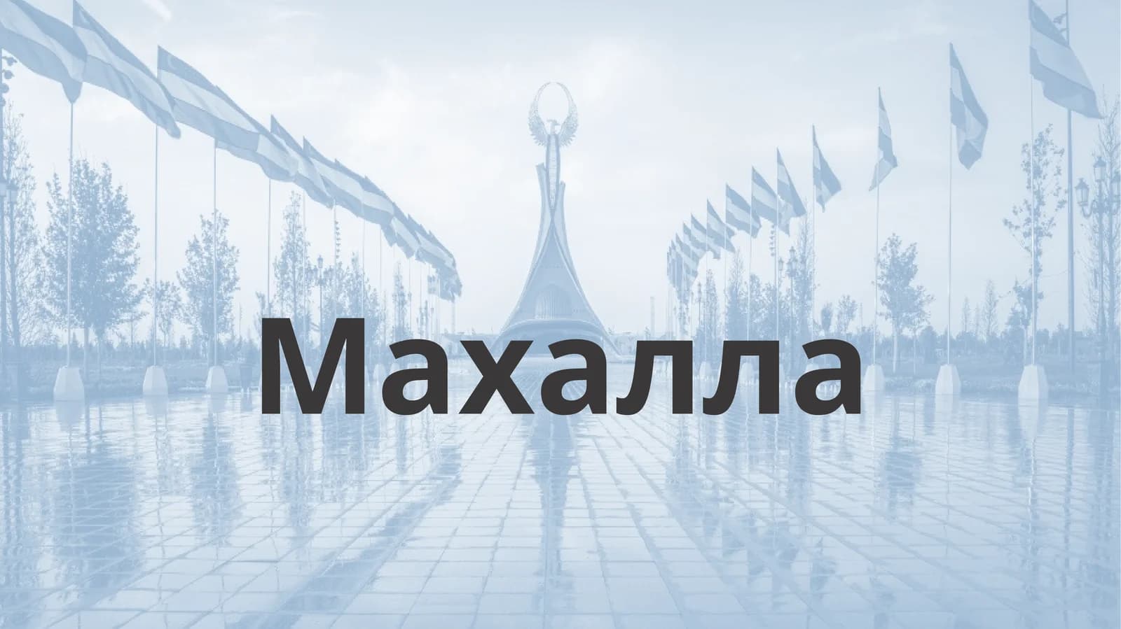 DXXning mahallalar bilan ishlash prinsiplari