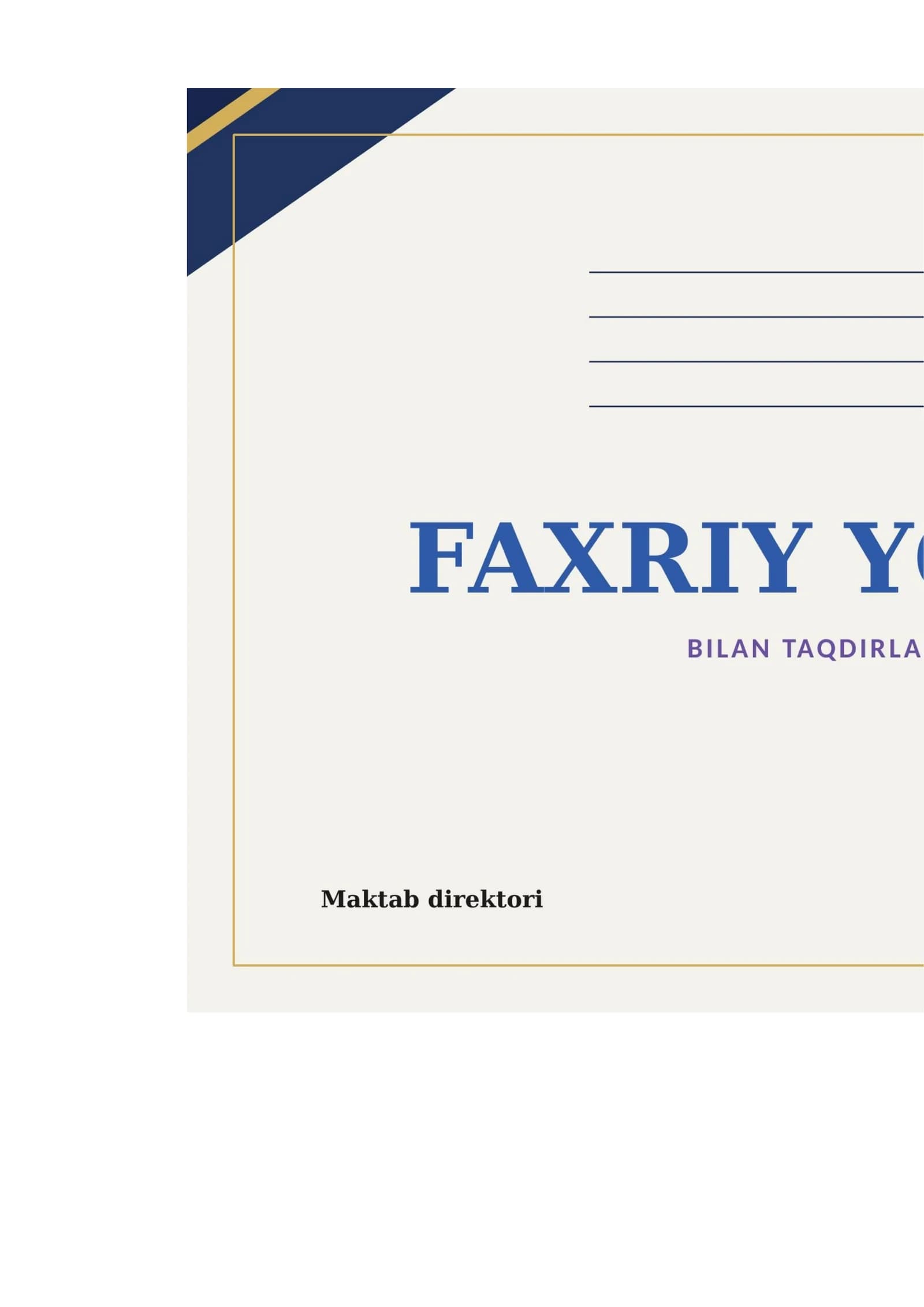 FAXRIY YORLIQ