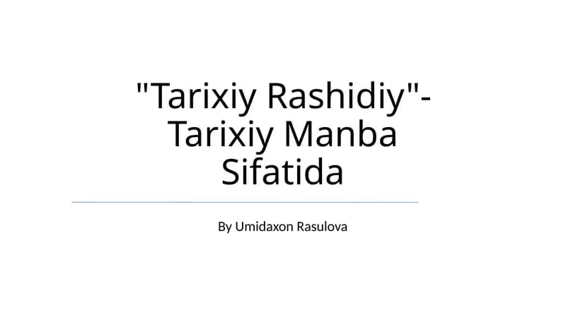Tarixiy Rashidiy