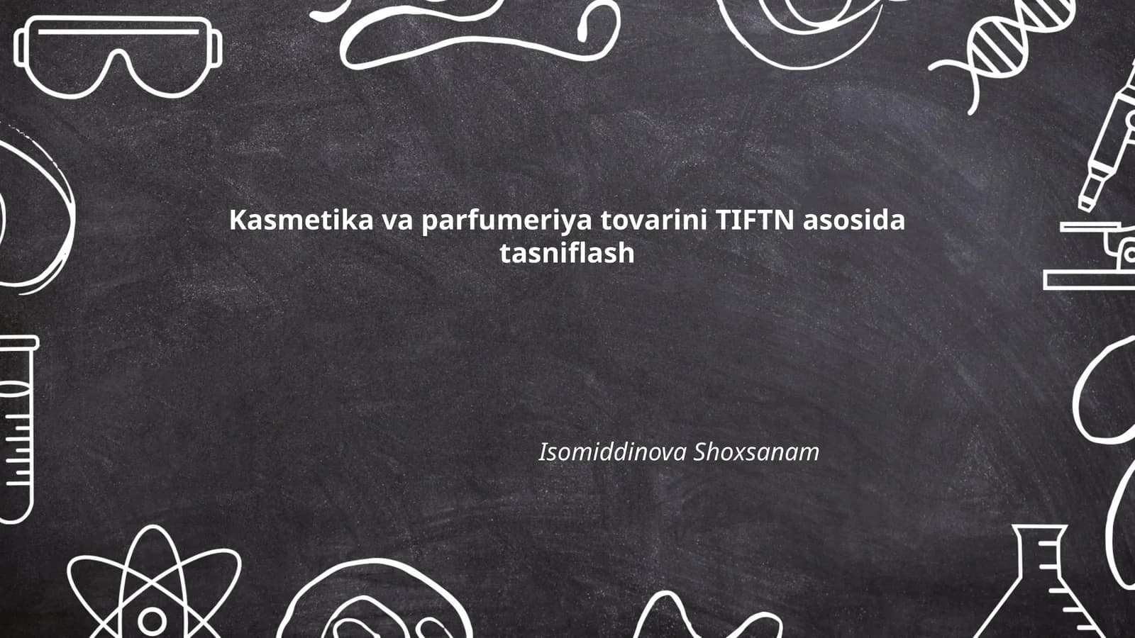 Kasmetika va parfumeriya tovarini TIFTN asosida tasniflash