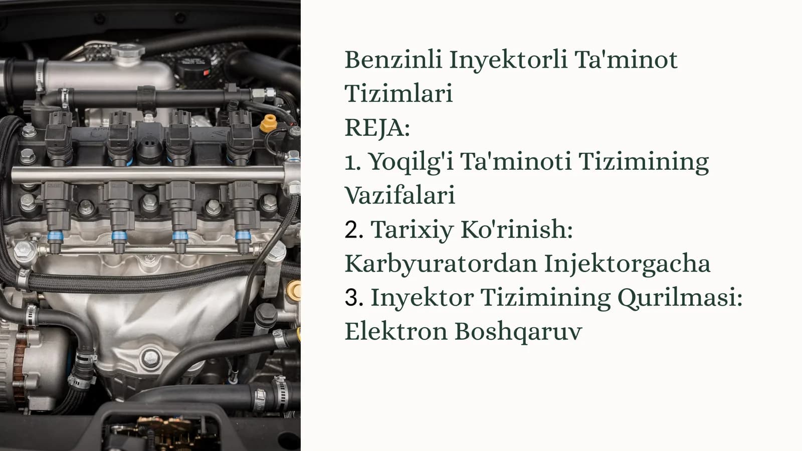 Benzinli Inyektorli Ta'minot Tizimlari