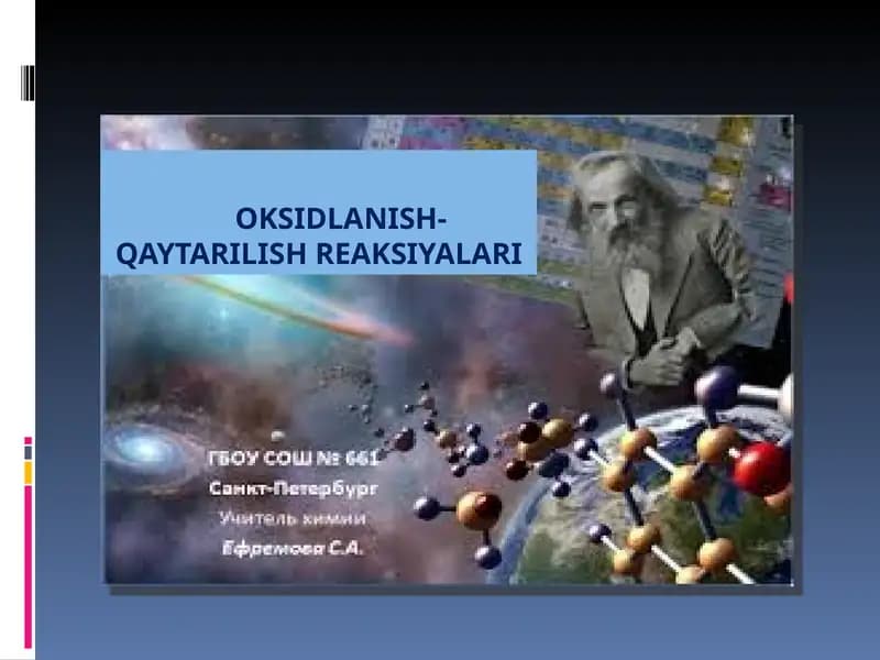 OKSIDLANISH-QAYTARILISH REAKSIYALARI