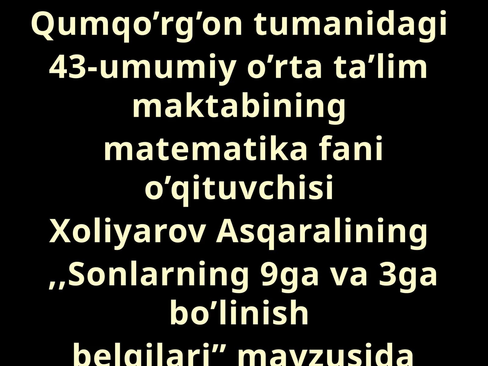 Sonlarning 9 ga va 3 ga bo'linish belgilari