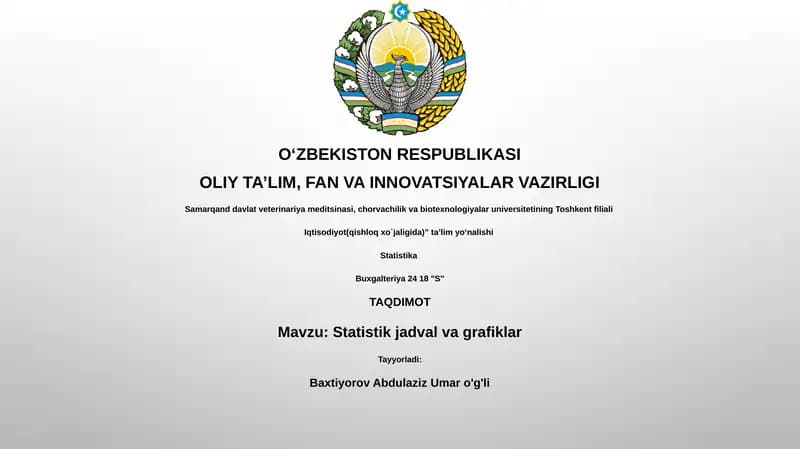 Statistik jadval va grafiklar