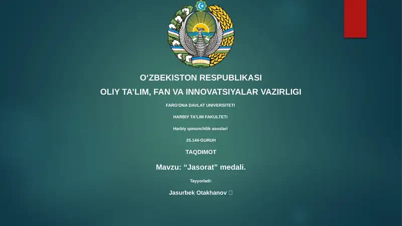 "Jasorat" medali
