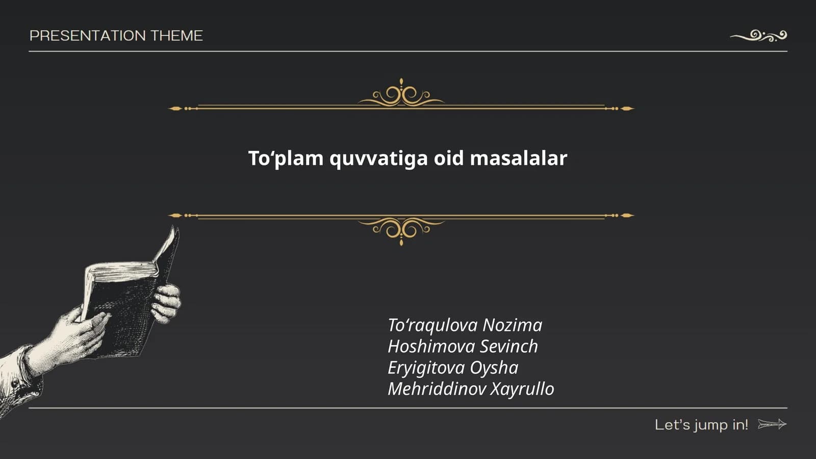 To‘plam quvvatiga oid masalalar
