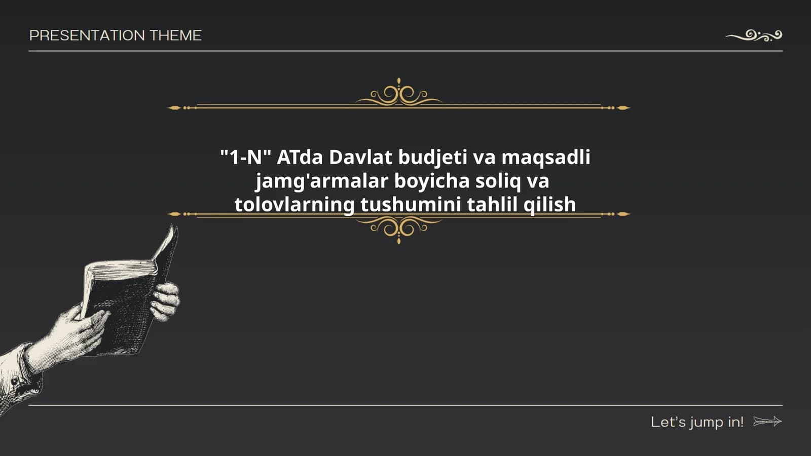 "1-N" ATda Davlat budjeti va maqsadli jamg'armalar boyicha soliq va tolovlarning tushumini tahlil qilish