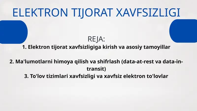 Elektron Tijorat Xavfsizligi