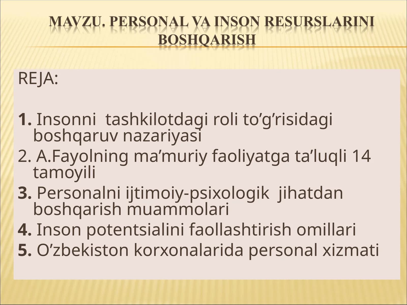 Personalni boshqarish